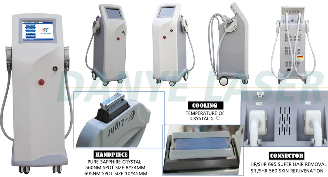 Aesthetic Instrument Beauty Laser IPL Remove Face Aging Spot YAG RF Machine with Laser