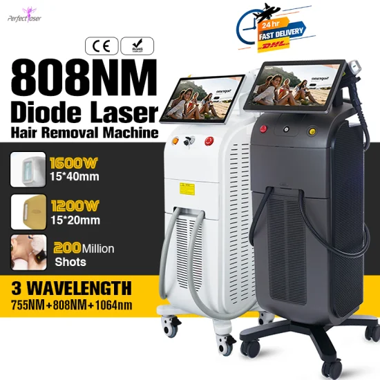 Perfectlaser 알렉산드라이트 레이저 755nm 808nm 1064nm 피부 회춘 무통 제모 티타늄 백금 레이저 808nm 다이오드 레이저 제모